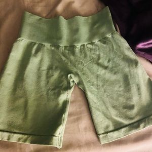 Sage green NVGTN pro shorts